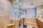 Master Bathroom features separate Toilet,  Double Vanity, Shower  
